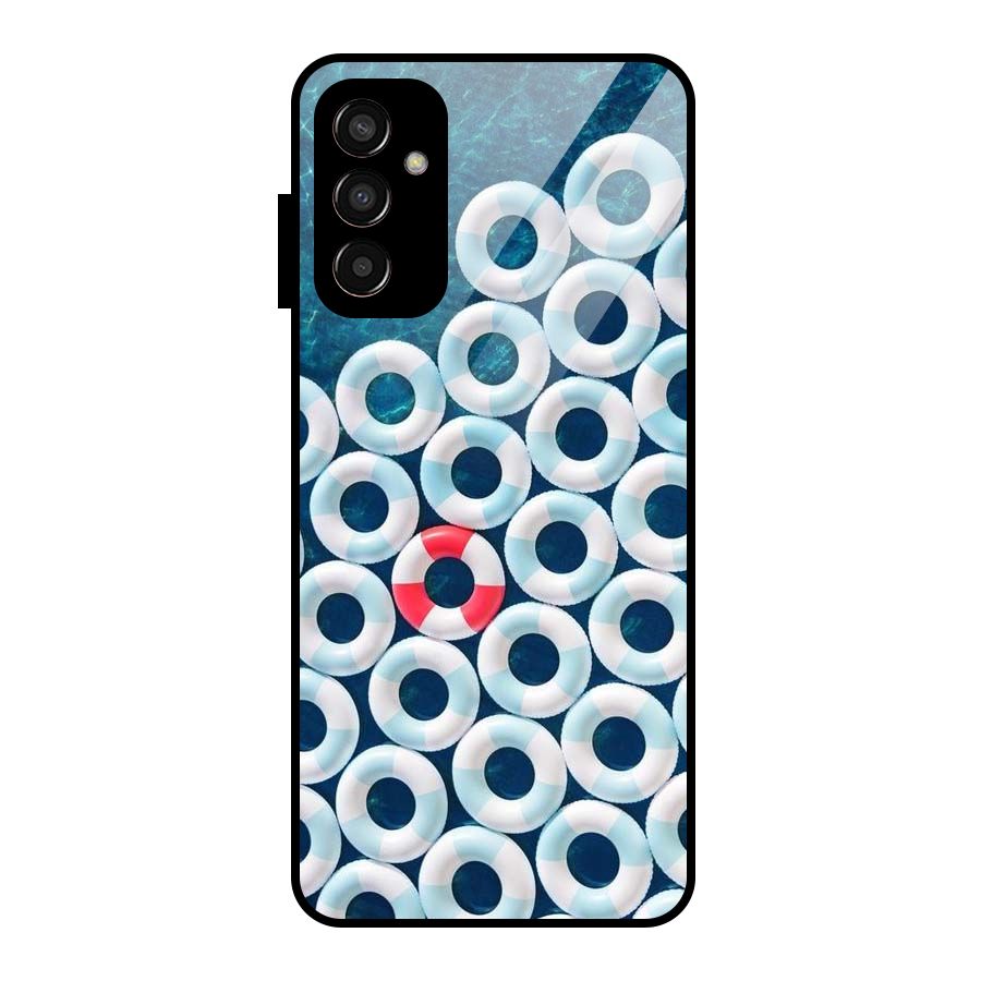 Light Blue Allure Glass Back Case for Galaxy F13