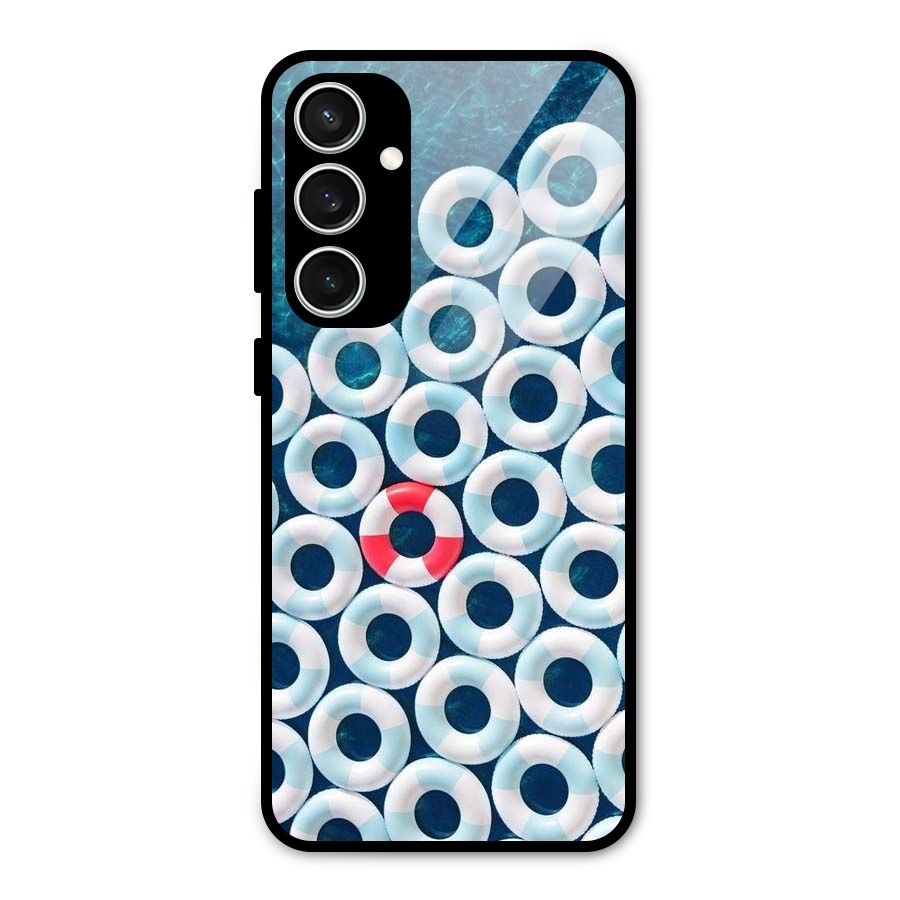 Light Blue Allure Glass Back Case for Galaxy S23 FE