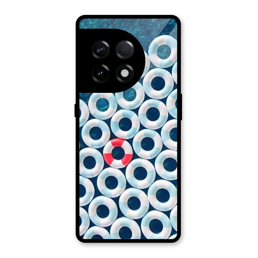 Light Blue Allure Glass Back Case for OnePlus 11R