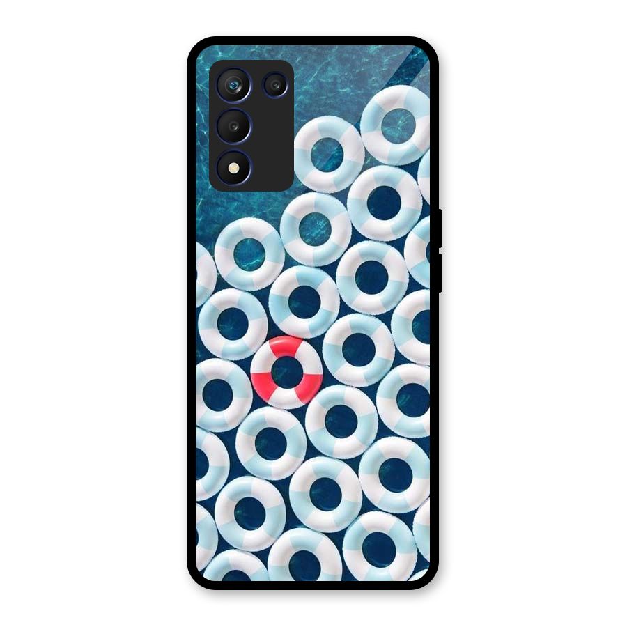 Light Blue Allure Glass Back Case for Realme 9 5G Speed