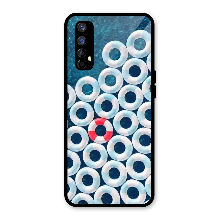 Light Blue Allure Glass Back Case for Realme Narzo 20 Pro