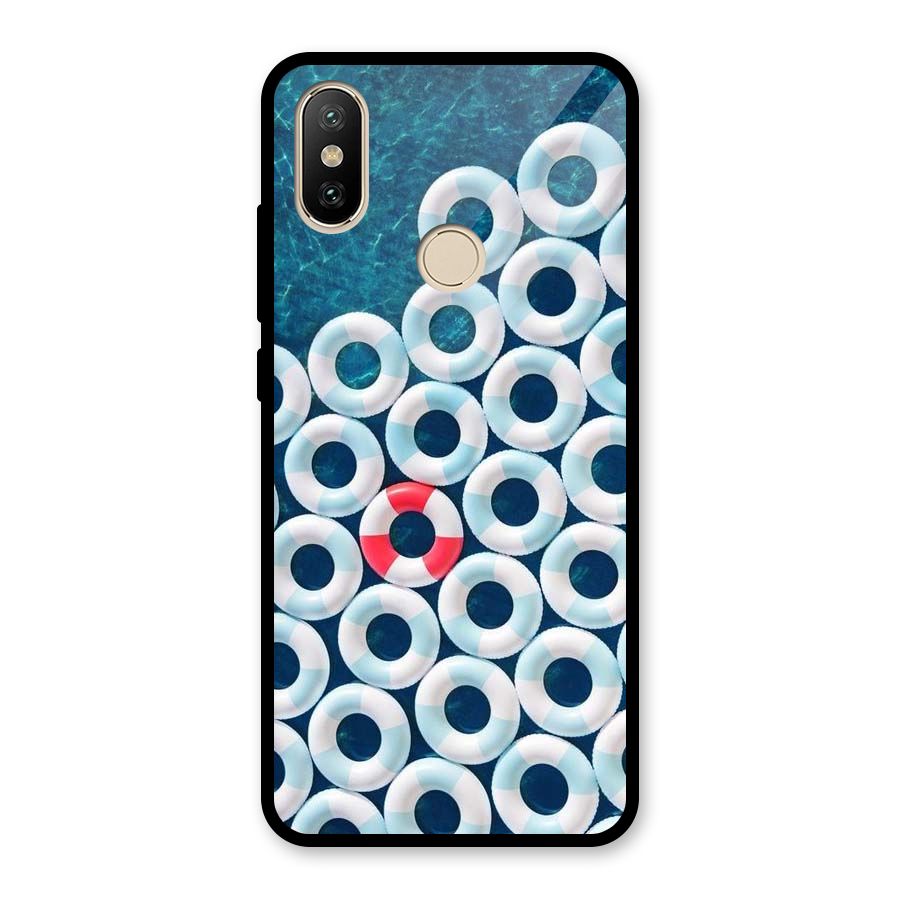 Light Blue Allure Glass Back Case for Redmi A2
