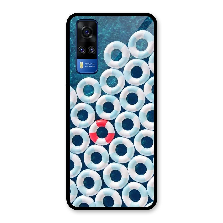 Light Blue Allure Glass Back Case for Vivo Y31