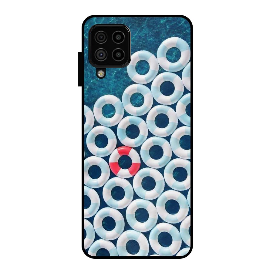 Light Blue Allure Metal Back Case for Galaxy A22 4G