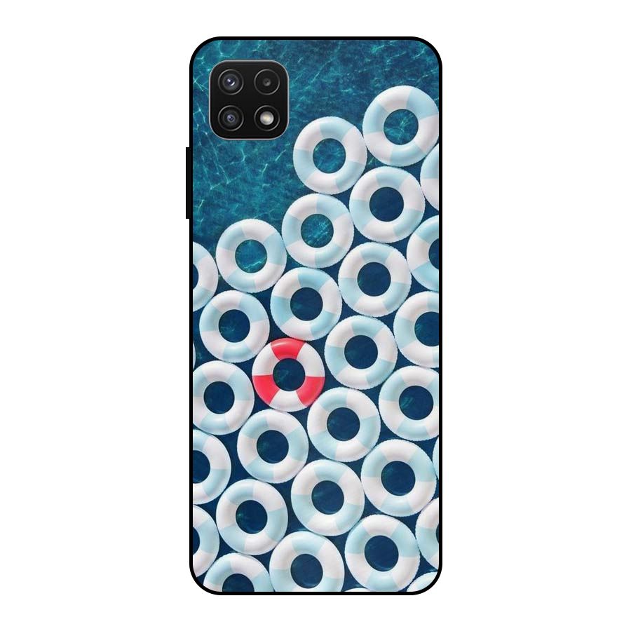 Light Blue Allure Metal Back Case for Galaxy A22 5G