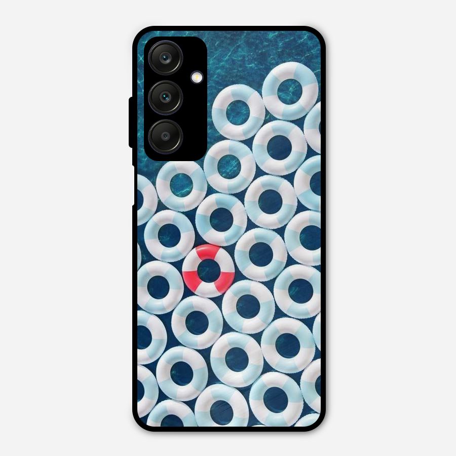 Light Blue Allure Metal Back Case for Galaxy A25 5G