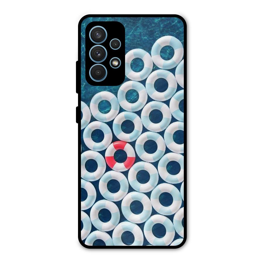 Light Blue Allure Metal Back Case for Galaxy A32