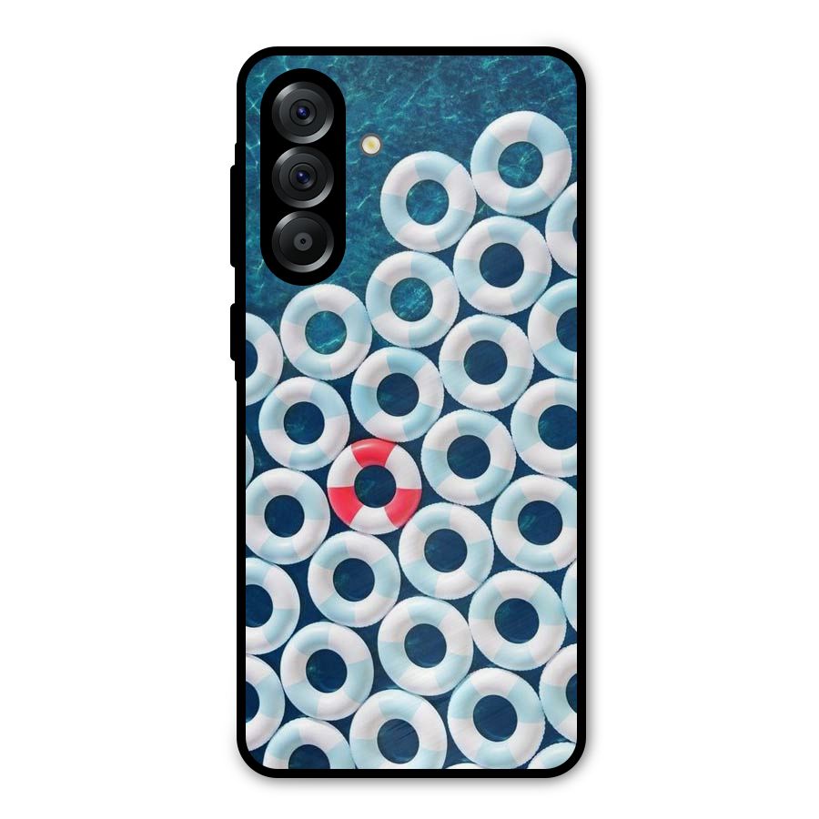 Light Blue Allure Metal Back Case for Galaxy A36