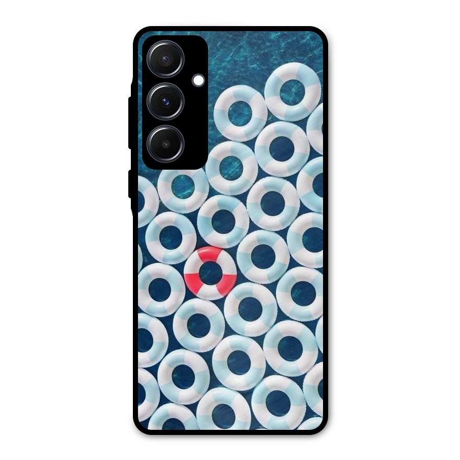 Light Blue Allure Metal Back Case for Galaxy A55