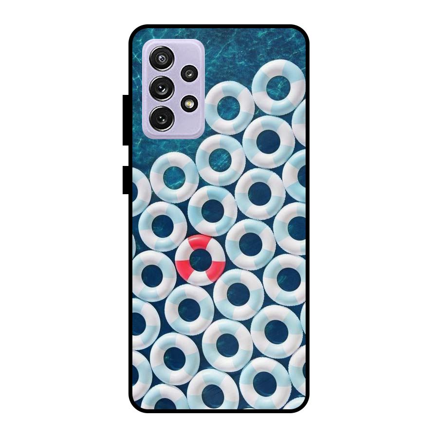 Light Blue Allure Metal Back Case for Galaxy A72