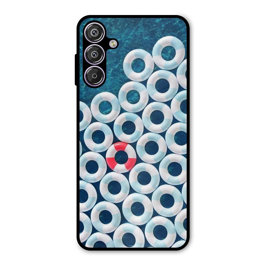 Light Blue Allure Metal Back Case for Galaxy F15