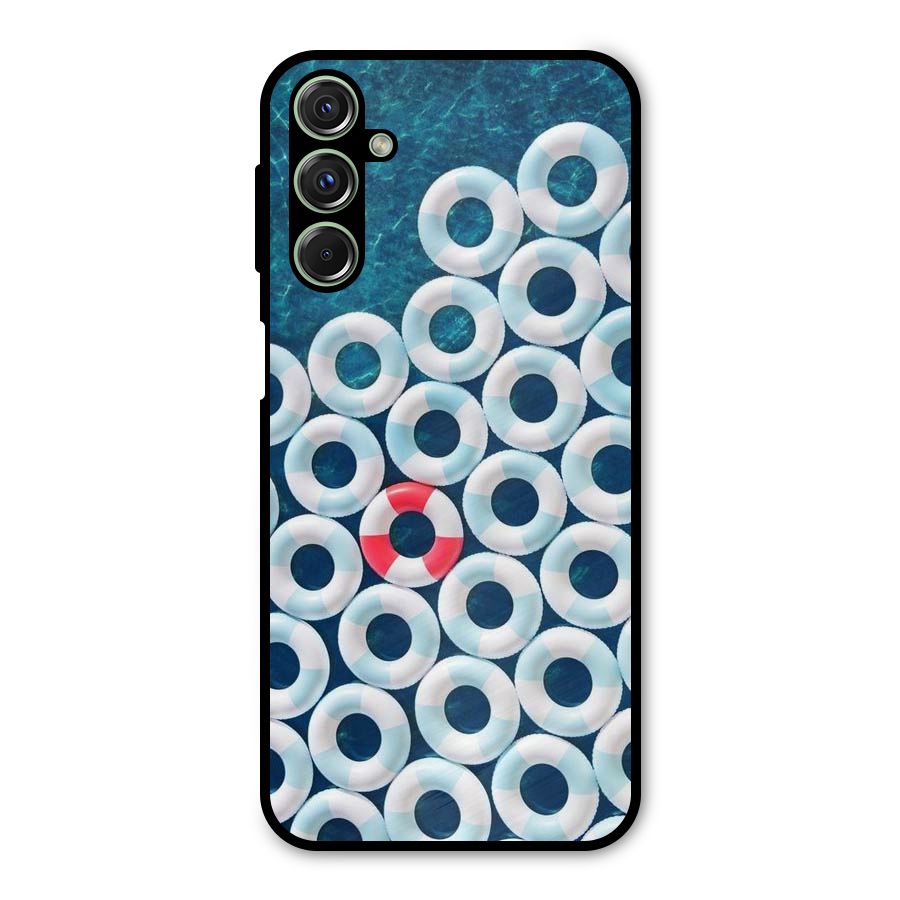 Light Blue Allure Metal Back Case for Galaxy F34