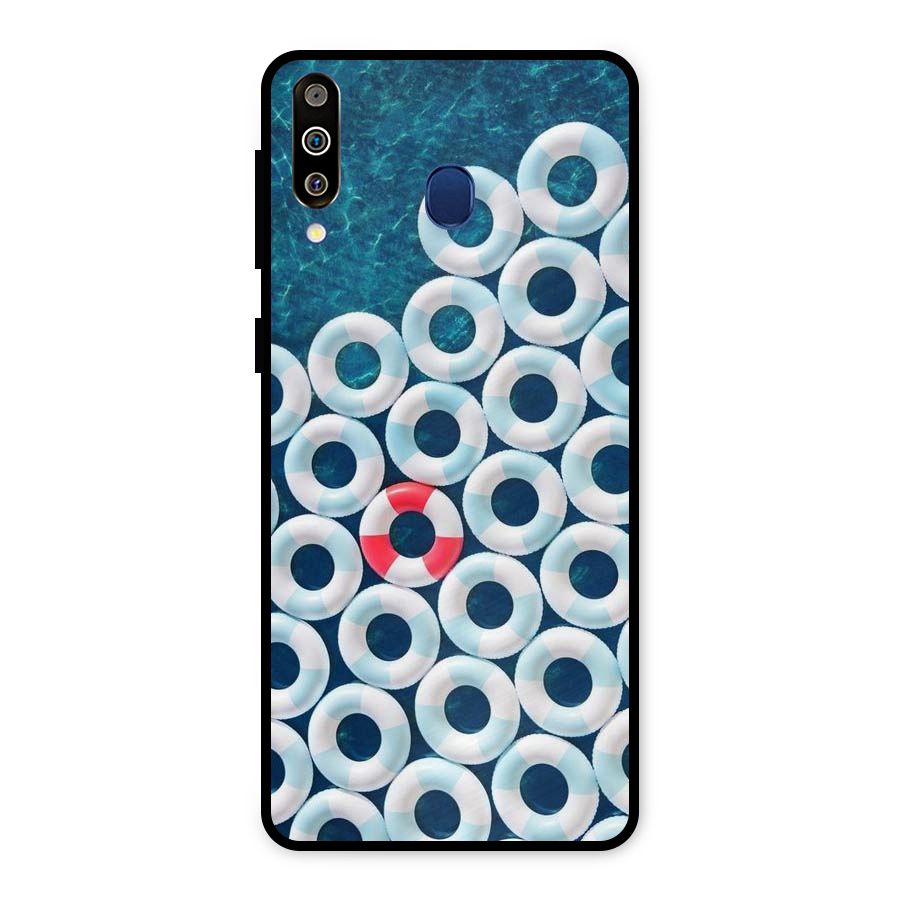 Light Blue Allure Metal Back Case for Galaxy M30