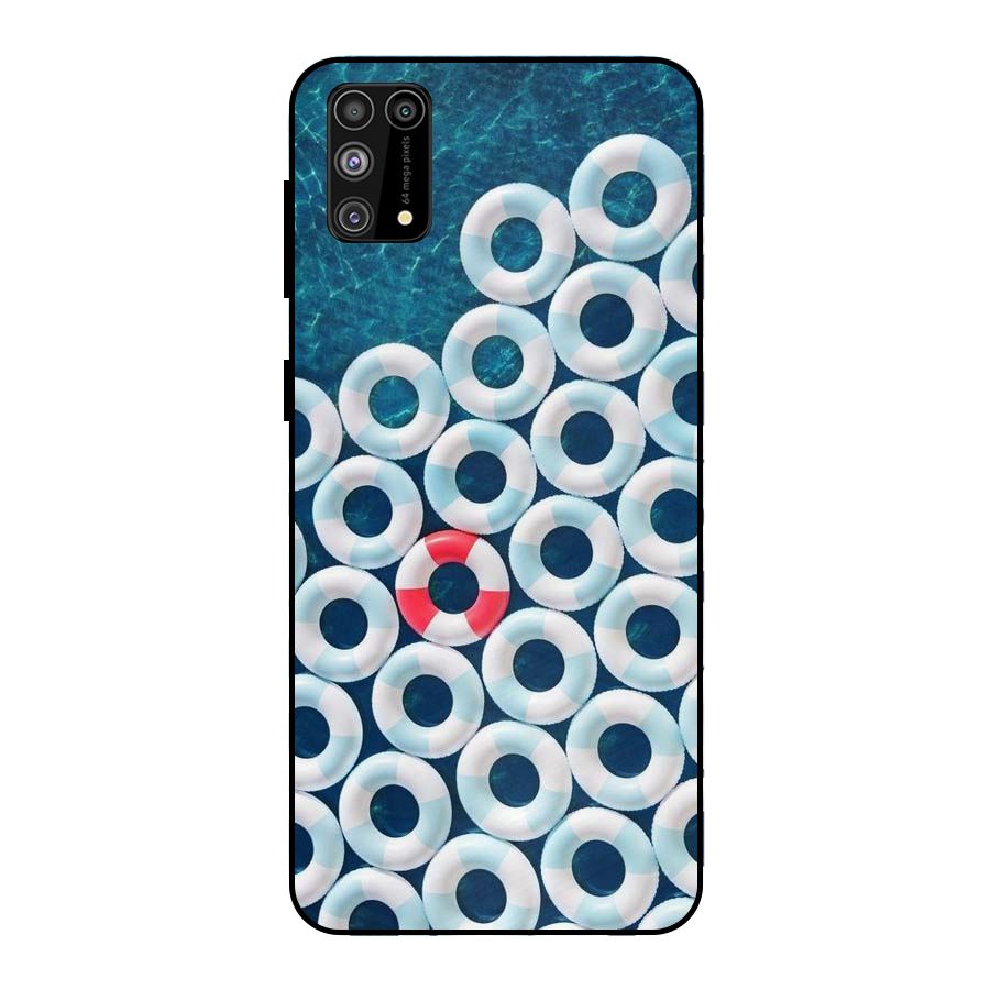 Light Blue Allure Metal Back Case for Galaxy M31