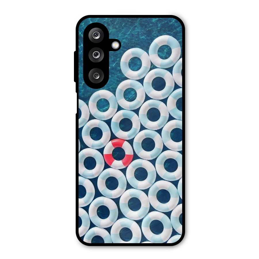 Light Blue Allure Metal Back Case for Galaxy M36