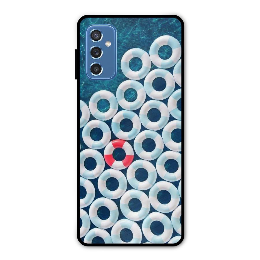 Light Blue Allure Metal Back Case for Galaxy M52 5G