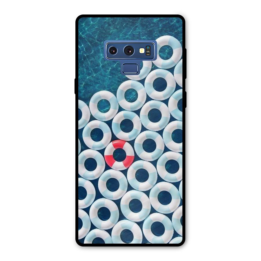 Light Blue Allure Metal Back Case for Galaxy Note 9
