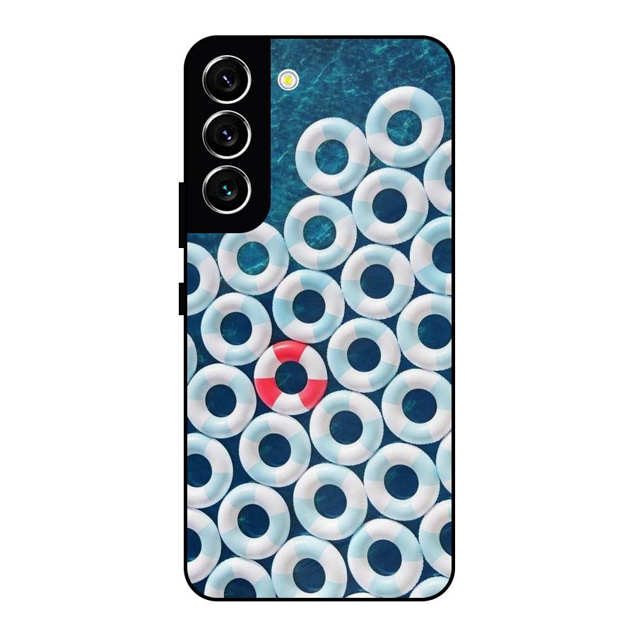 Light Blue Allure Metal Back Case for Galaxy S22 5G
