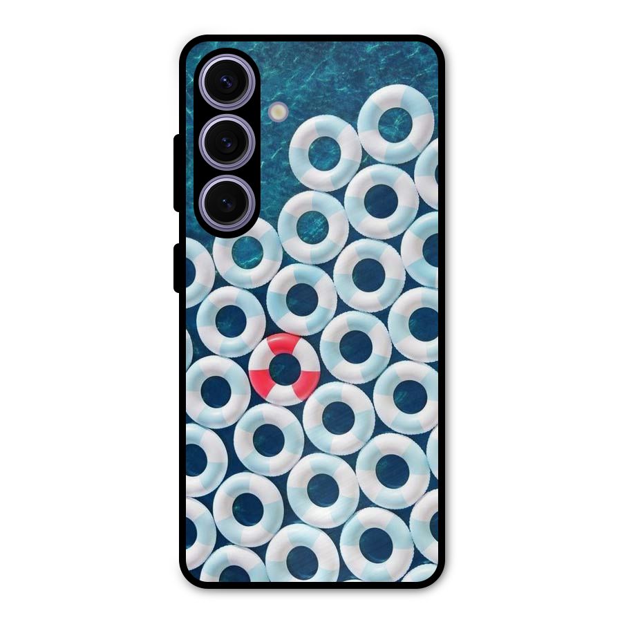 Light Blue Allure Metal Back Case for Galaxy S24