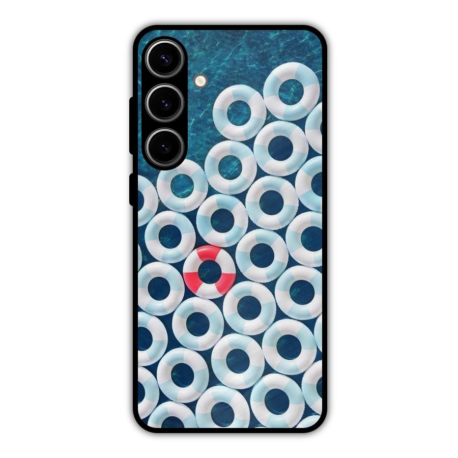 Light Blue Allure Metal Back Case for Galaxy S24 Plus