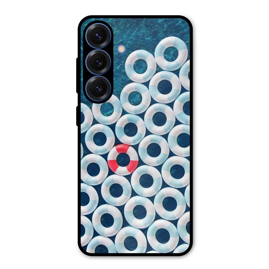 Light Blue Allure Metal Back Case for Galaxy S25