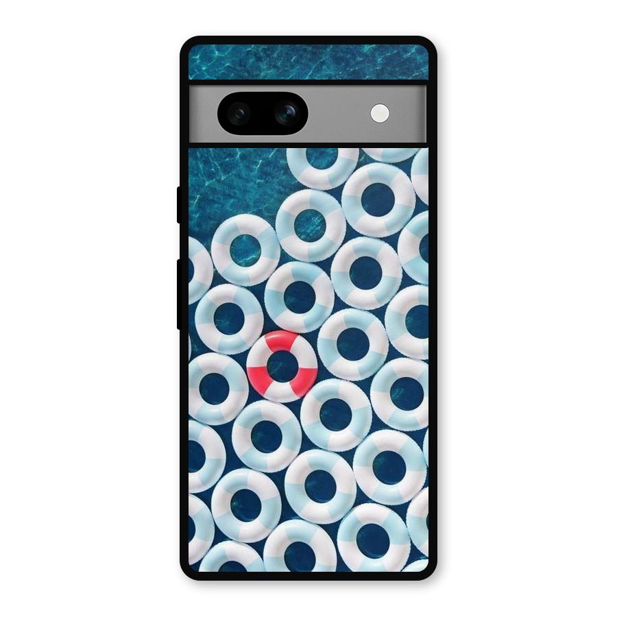 Light Blue Allure Metal Back Case for Google Pixel 7a
