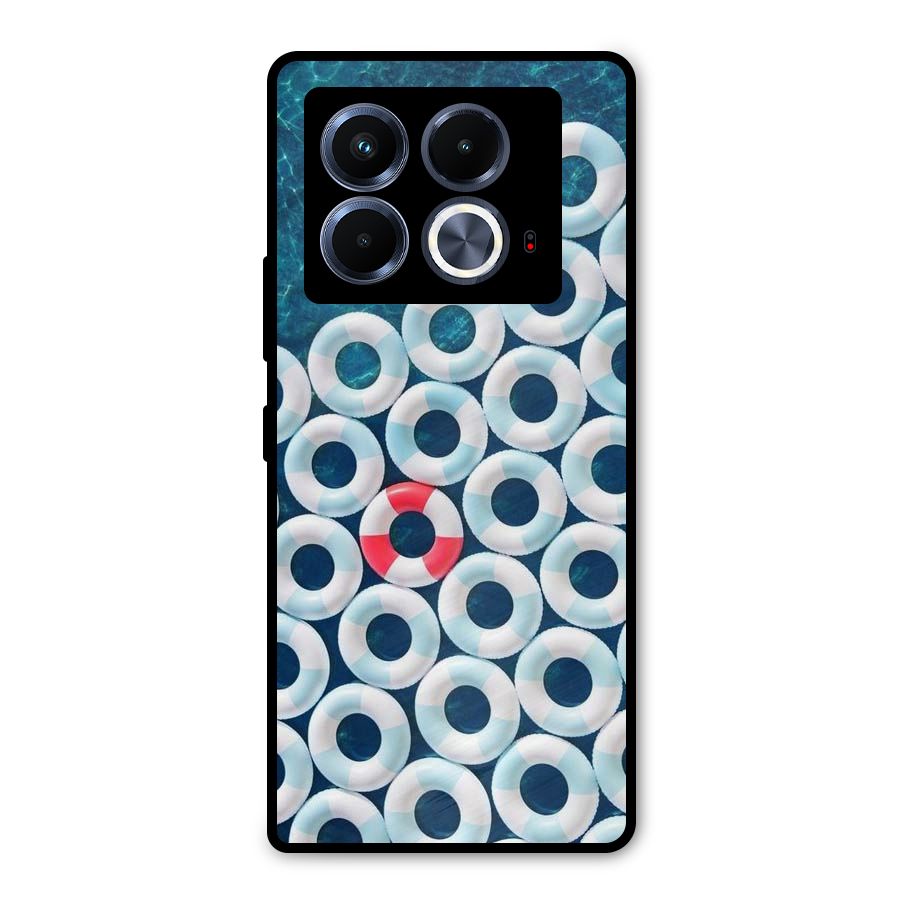 Light Blue Allure Metal Back Case for Infinix Note 40 5G