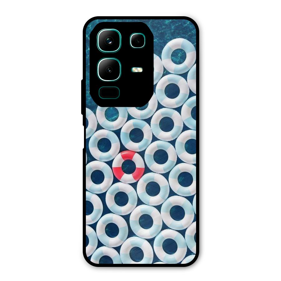 Light Blue Allure Metal Back Case for Infinix Note 50x