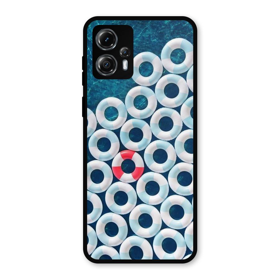 Light Blue Allure Metal Back Case for Moto G13