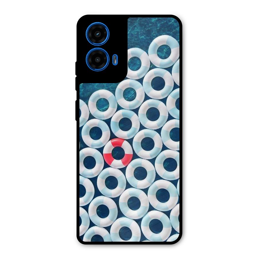 Light Blue Allure Metal Back Case for Moto G45