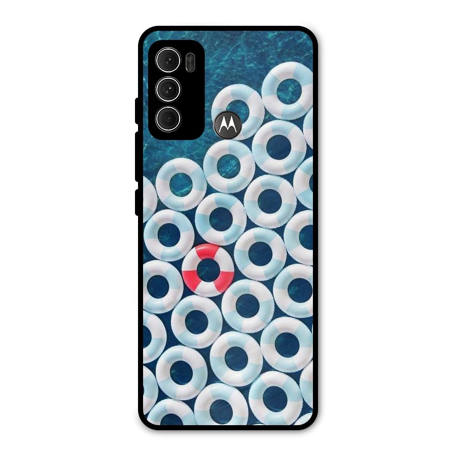 Light Blue Allure Metal Back Case for Moto G60