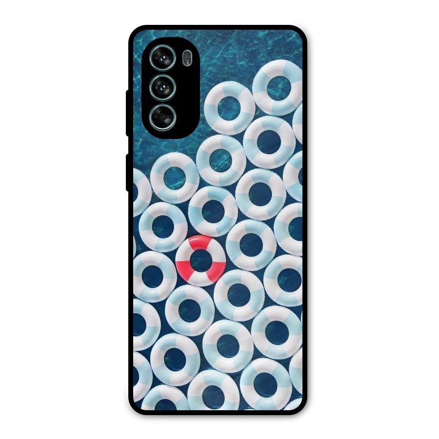 Light Blue Allure Metal Back Case for Moto G62