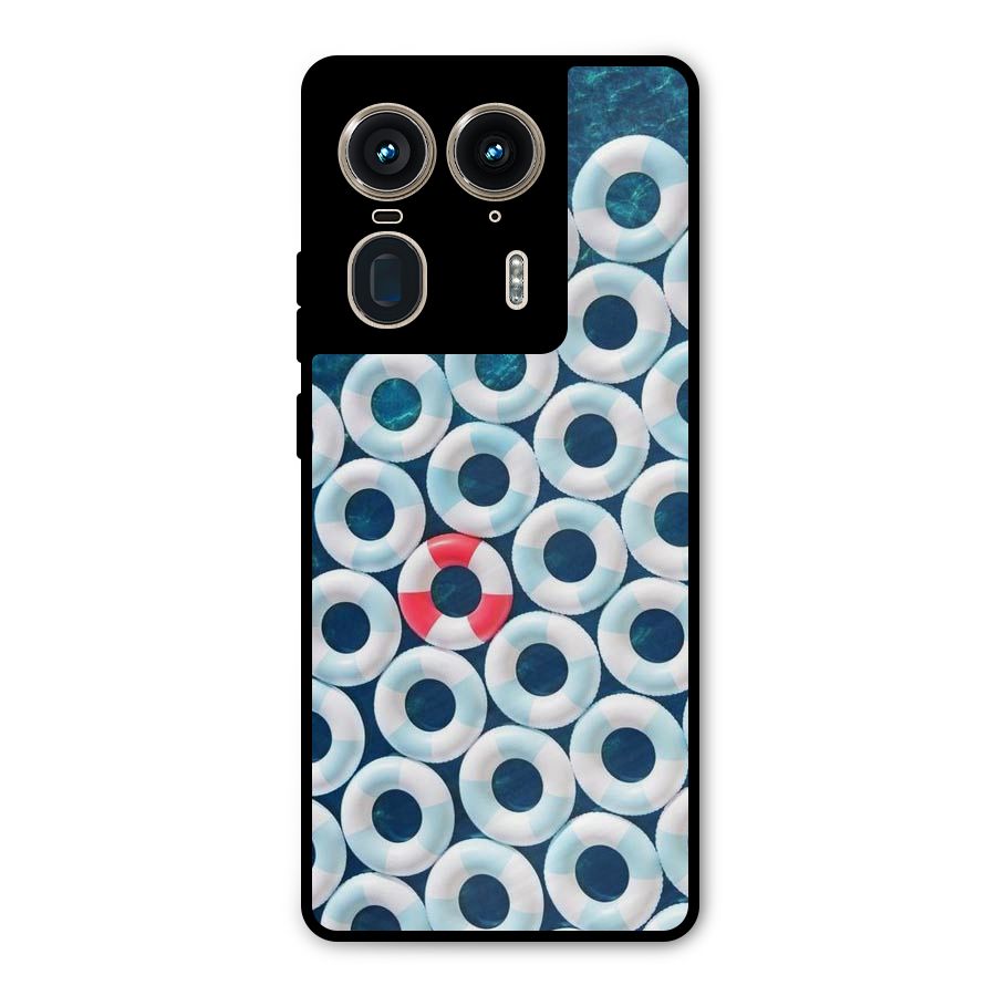 Light Blue Allure Metal Back Case for Motorola Edge 50 Ultra