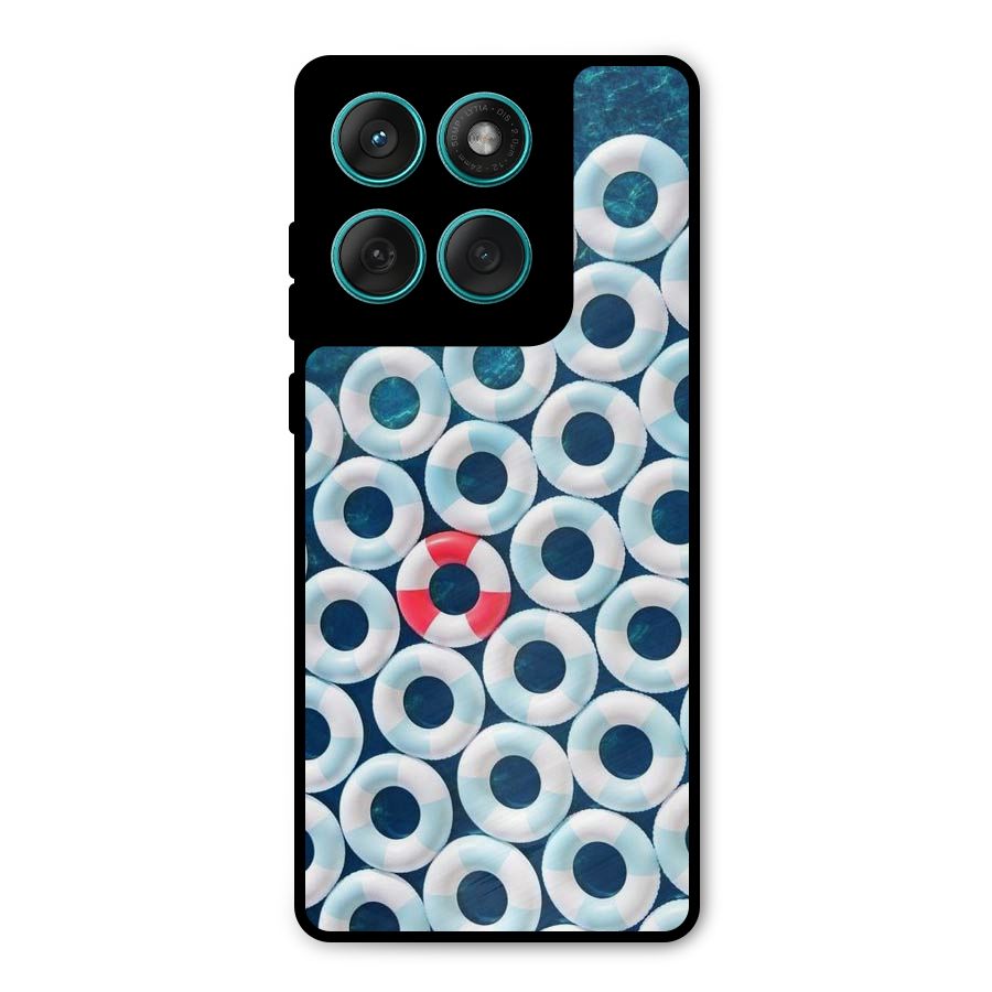 Light Blue Allure Metal Back Case for Motorola Edge 60