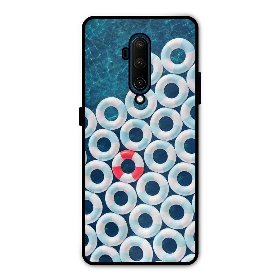 Light Blue Allure Metal Back Case for OnePlus 7T Pro