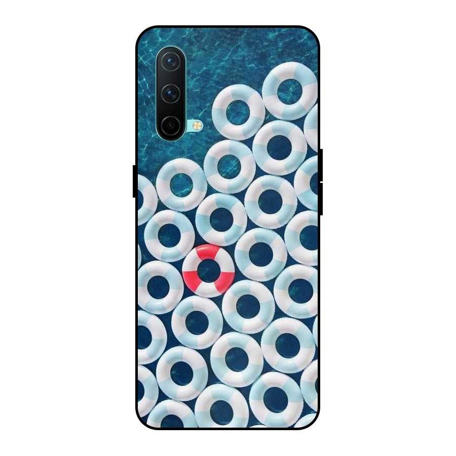 Light Blue Allure Metal Back Case for OnePlus Nord CE 5G