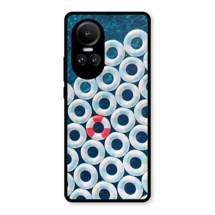 Light Blue Allure Metal Back Case for Oppo Reno10