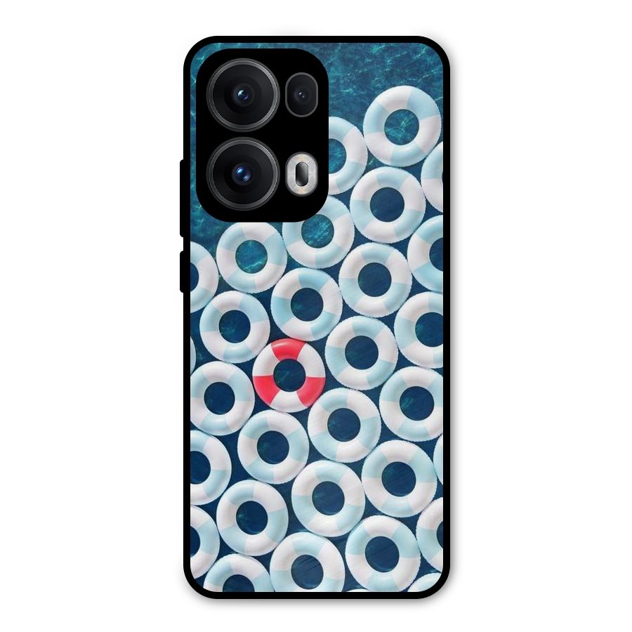 Light Blue Allure Metal Back Case for Oppo Reno13 Pro