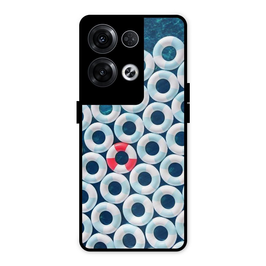 Light Blue Allure Metal Back Case for Oppo Reno8 Pro 5G
