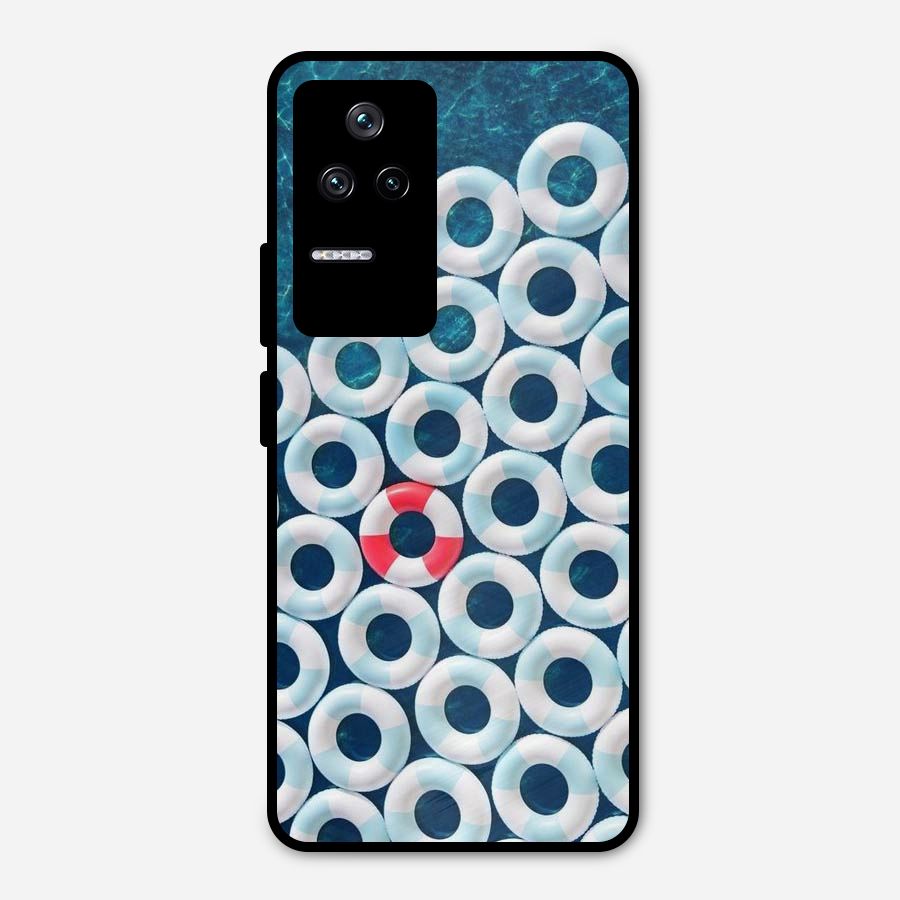 Light Blue Allure Metal Back Case for Poco F4 5G