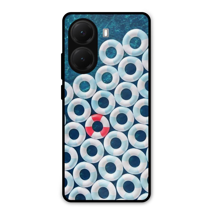 Light Blue Allure Metal Back Case for Poco X7 Pro