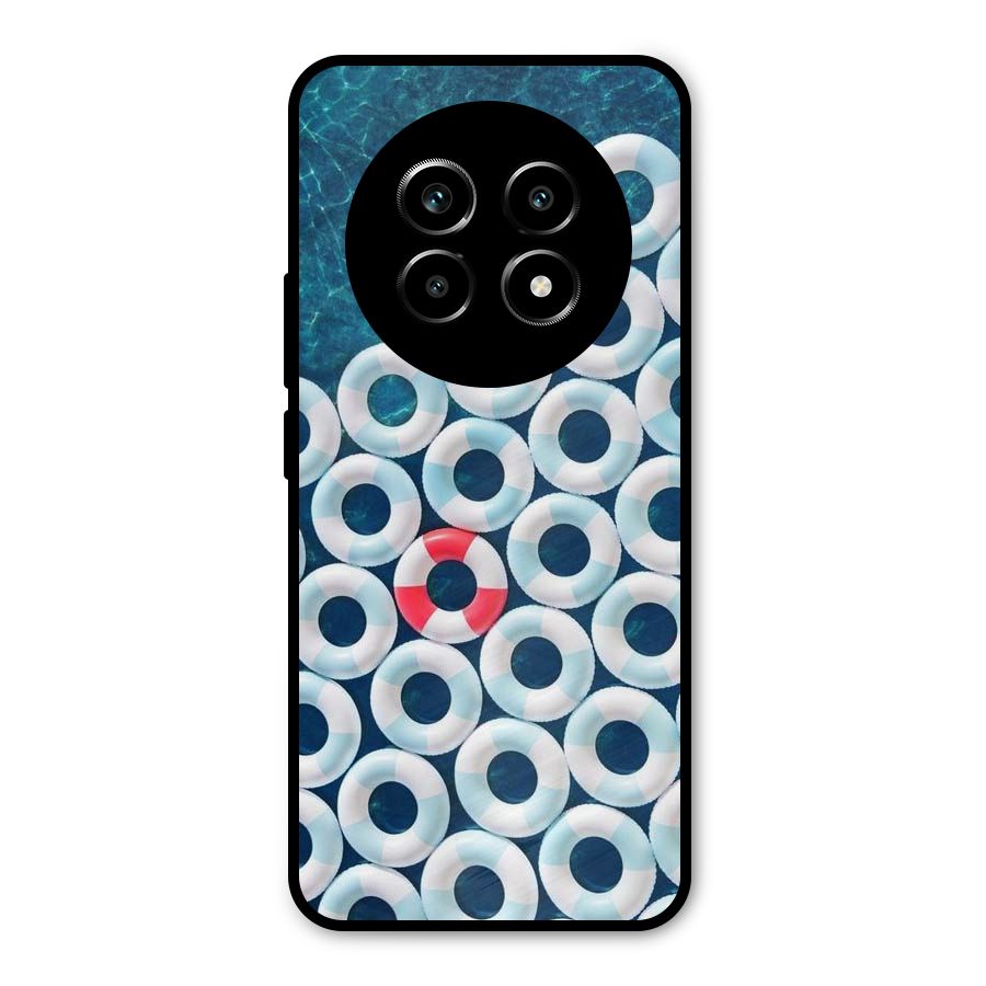 Light Blue Allure Metal Back Case for Realme 13 Pro
