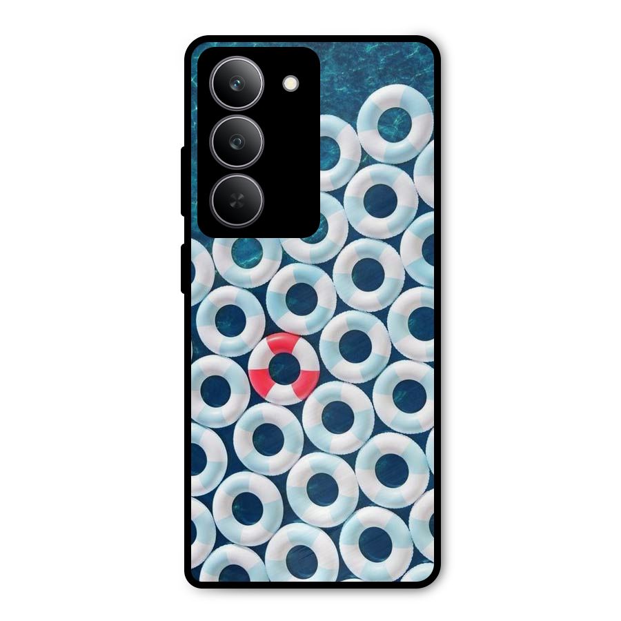 Light Blue Allure Metal Back Case for Realme 14x