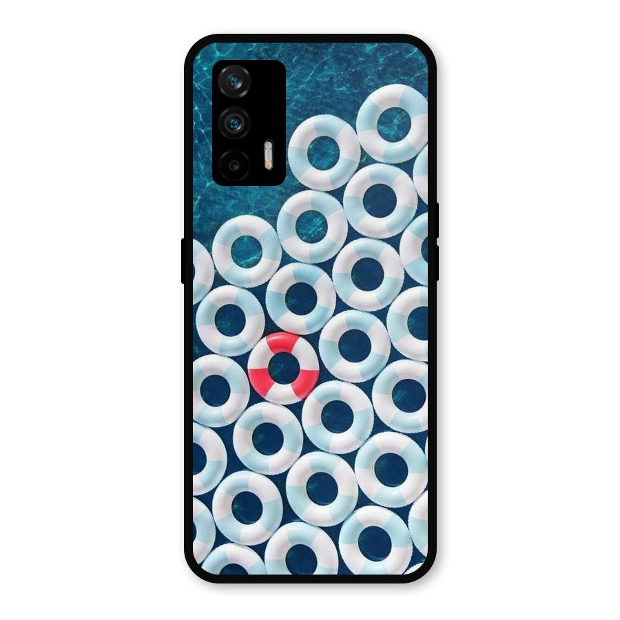 Light Blue Allure Metal Back Case for Realme GT 5G