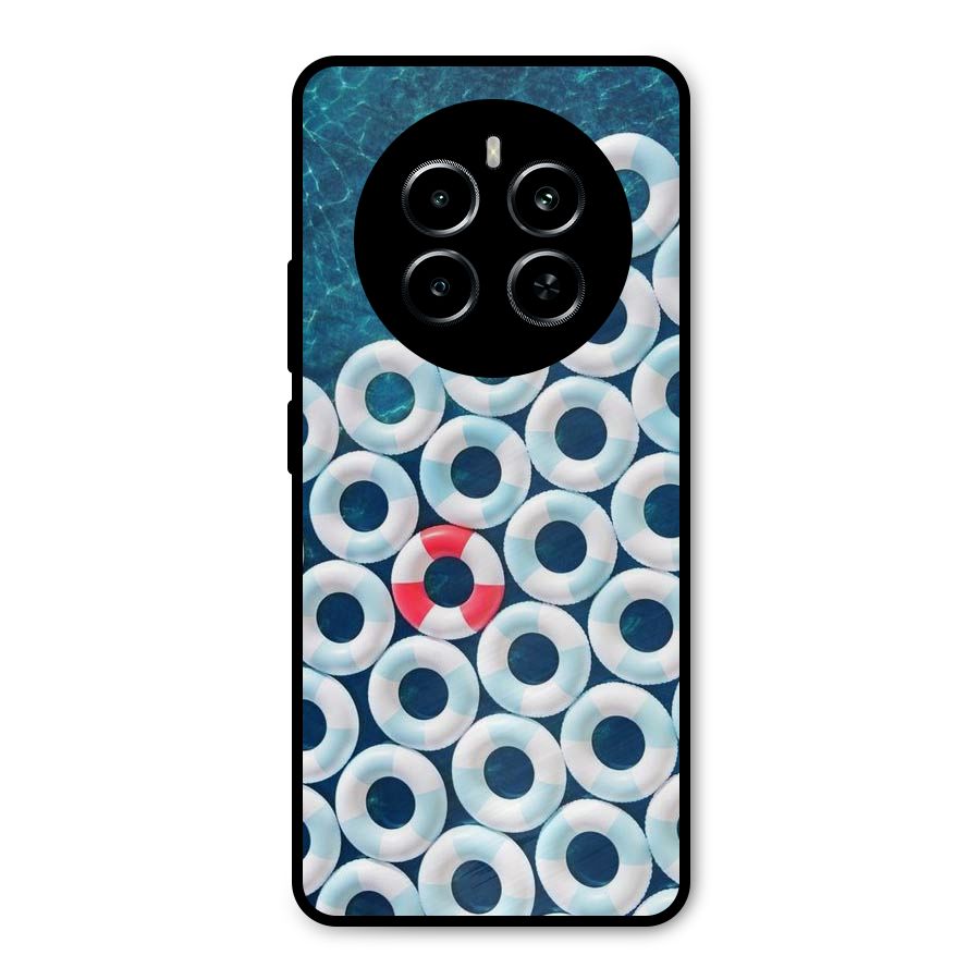 Light Blue Allure Metal Back Case for Realme P1