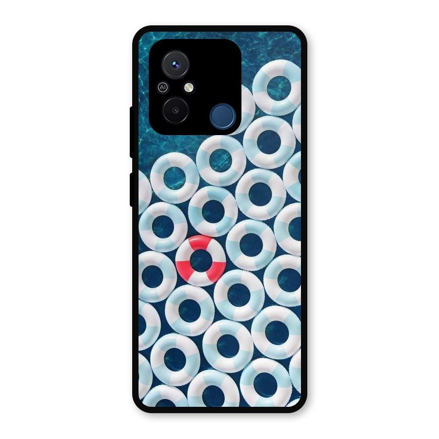 Light Blue Allure Metal Back Case for Redmi 12C
