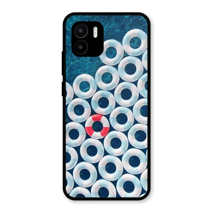 Light Blue Allure Metal Back Case for Redmi A2