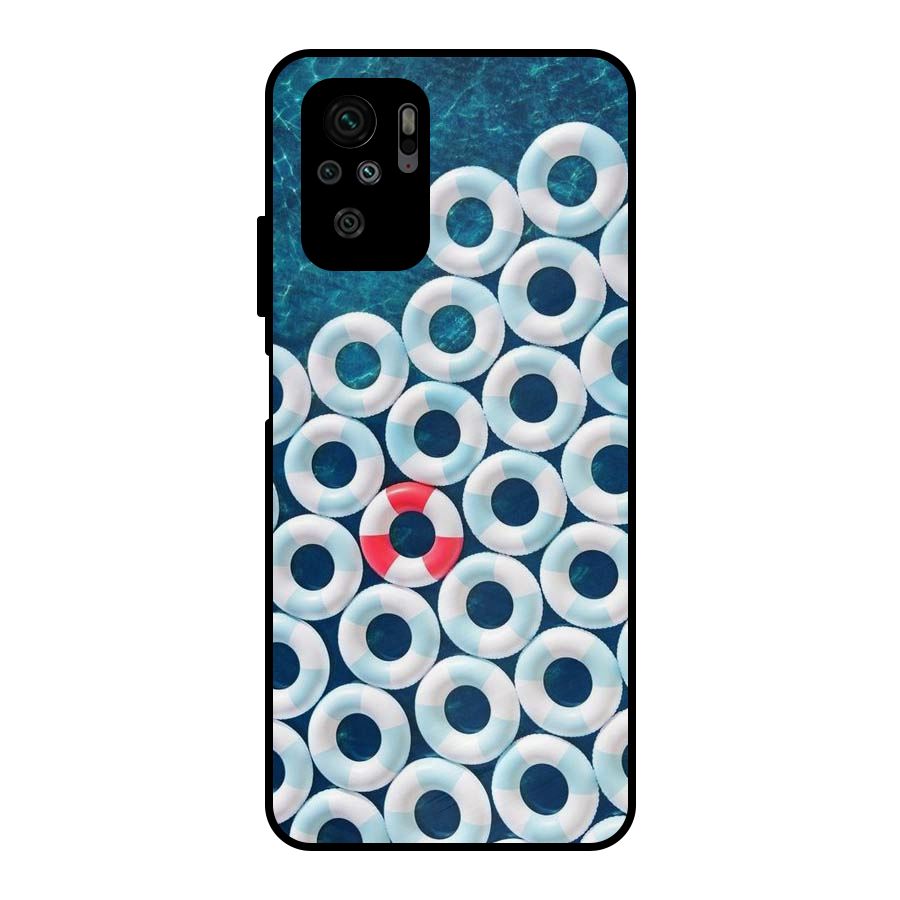 Light Blue Allure Metal Back Case for Redmi Note 10S