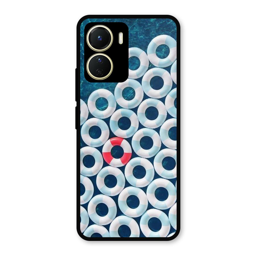 Light Blue Allure Metal Back Case for Vivo T2x