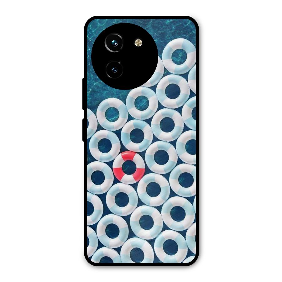 Light Blue Allure Metal Back Case for Vivo T3x